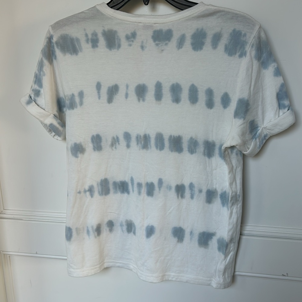 Faherty Zuma Cloud Cotton T shirt Breaker Tie Dye Blue Color Short Sleeve XS - Picture 7 of 7